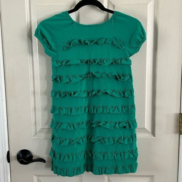 Hanna Andersson Green Ruffle Dress Sz 120 (US 6/7) - Picture 10 of 15